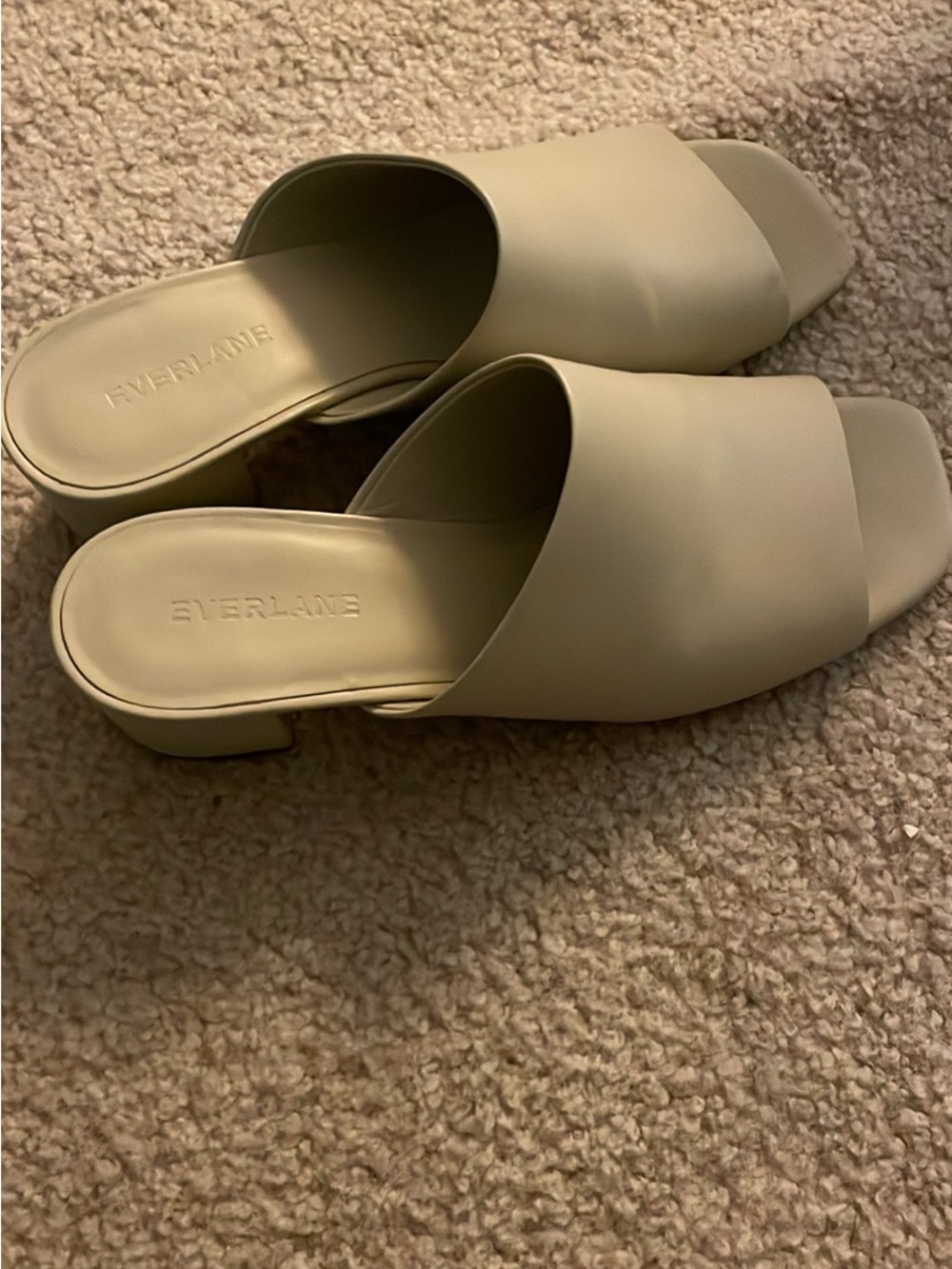 Everlane Cream Minimal Slide Mules